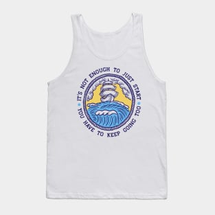 Sailing Ship Illustration Tank Top